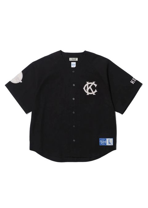 × KEBOZ BASEBALL SHIRT (BLACK) / ケボズ コラボ ベースボール シャツ