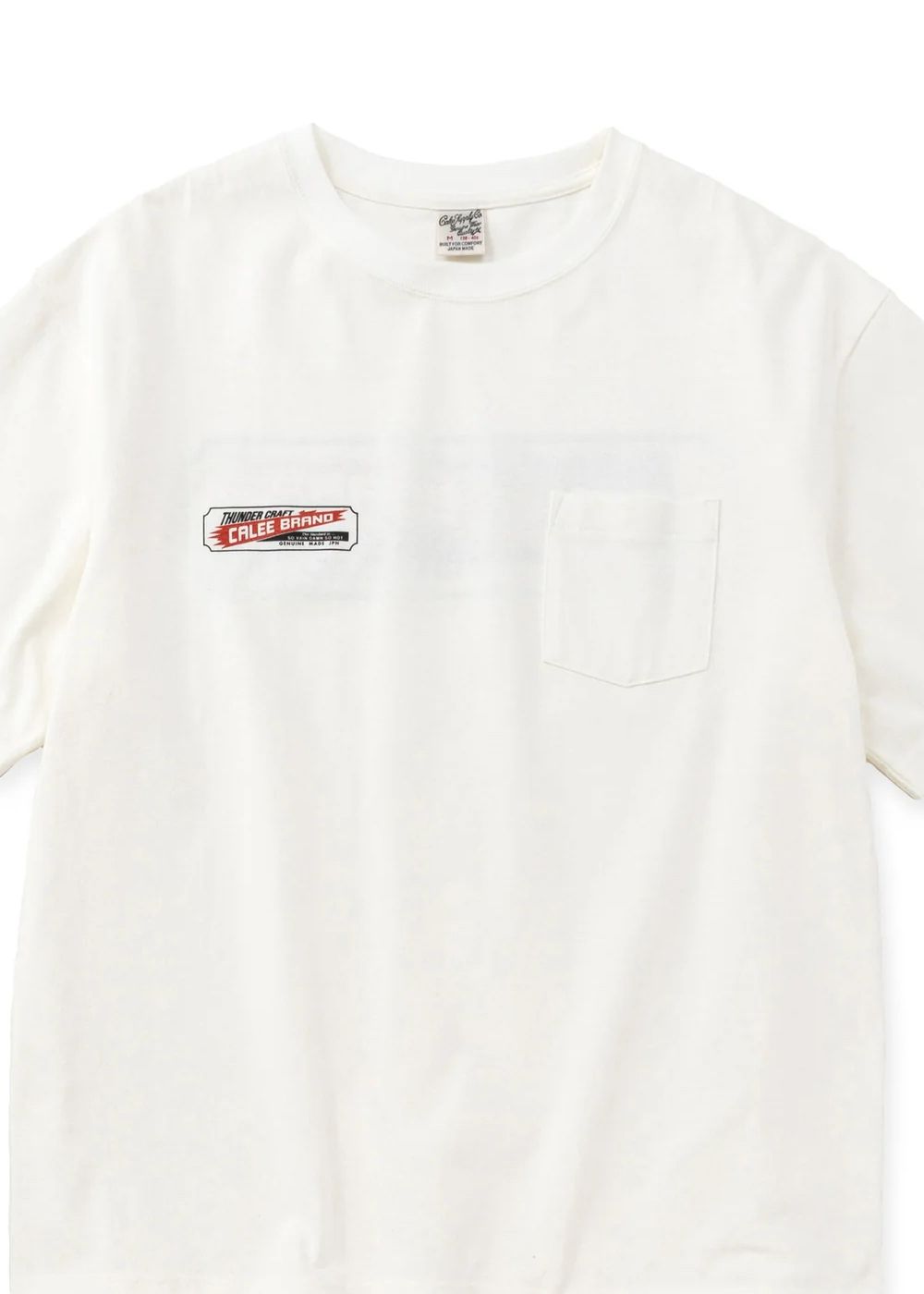 VINTAGE TYPE THUNDER CRAFT POCKET TEE (WHITE) / ヴィンテージ タイプ プリント ポケット Tシャツ