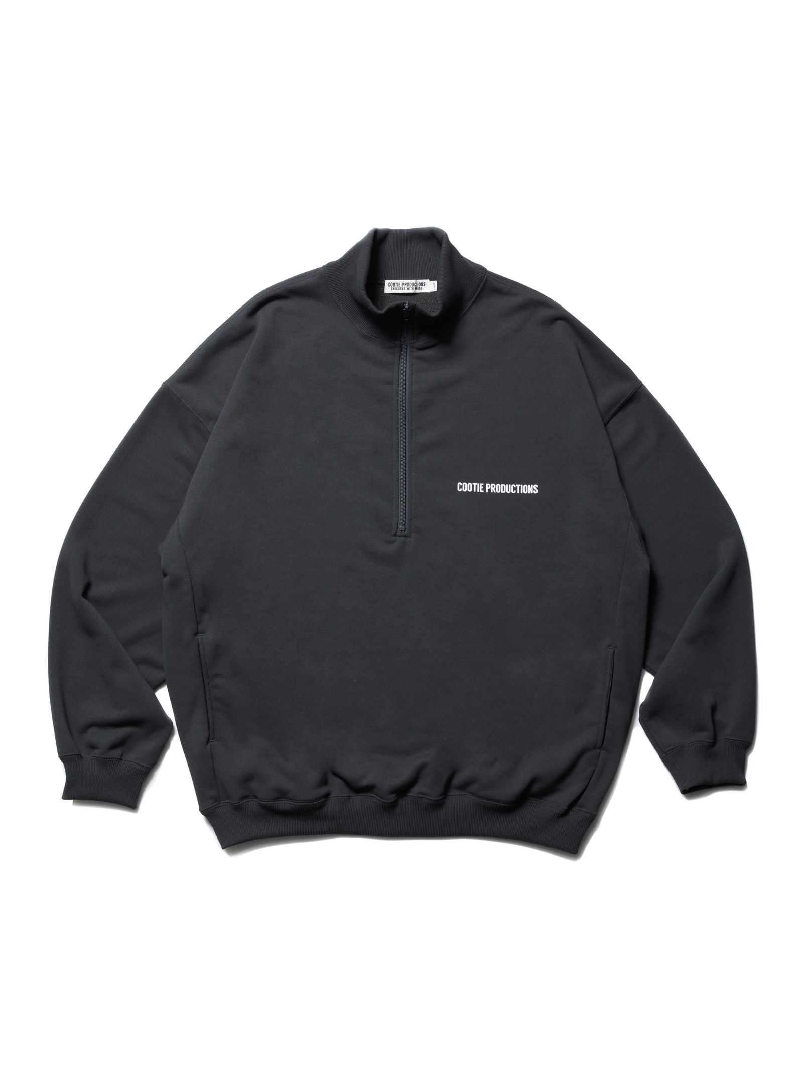 COOTIE PRODUCTIONS - Dry Tech Sweat Half Zip Pullover (BLACK