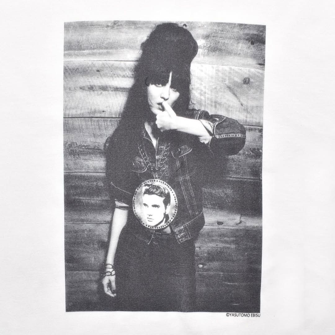 【ラスト1点】Stie-lo × Irina.L “Presley" T-SH (WHITE) / ×スティーロ×イリーナ・ラザレアヌ コラボ フォト Tシャツ