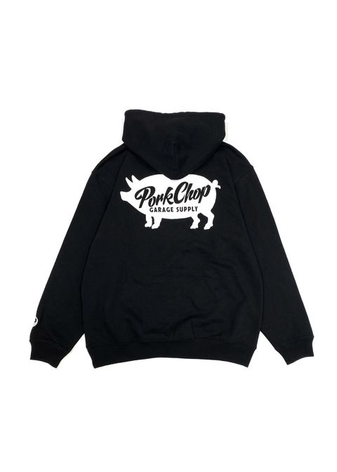 【ラスト1点】SCRIPT PORK HOODIE (BLACK) / ロゴ スウェットパーカー