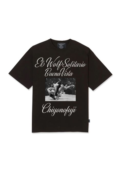【千代の富士×BUENA VISTA】El wolf solitario tee tres (BLACK) / ×千代の富士 コラボ Tシャツ