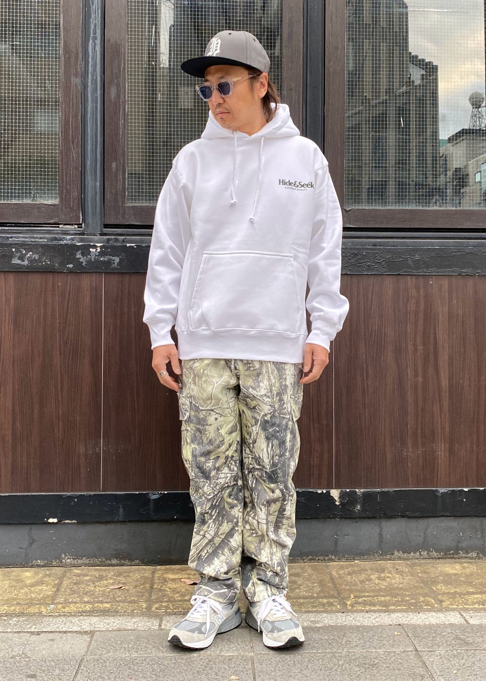 Logo Hooded Sweat Shirt-2 (WHITE) / ロゴ スウェット パーカー