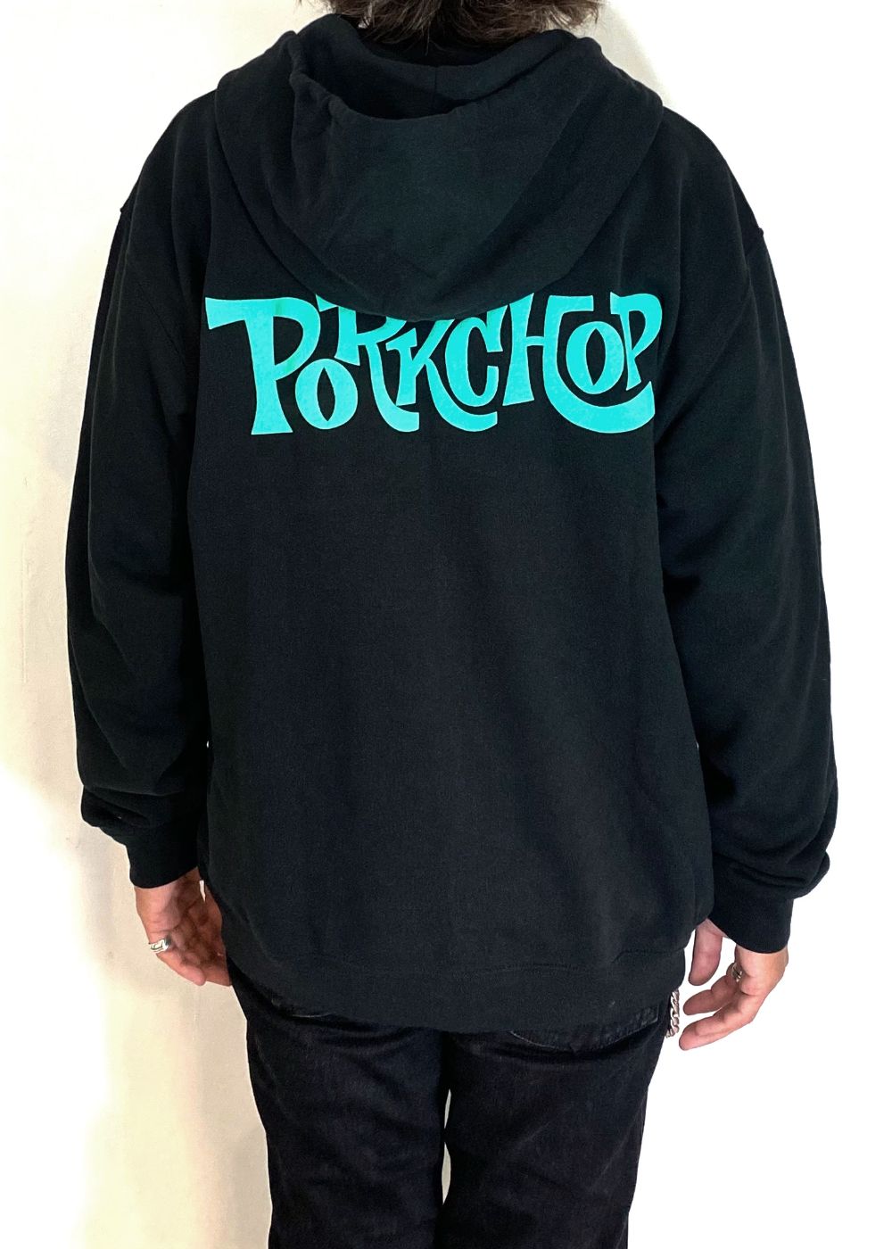 SC LOGO ZIP UP HOODIE (BLACK) / SC ロゴ スウェット ジップパーカー