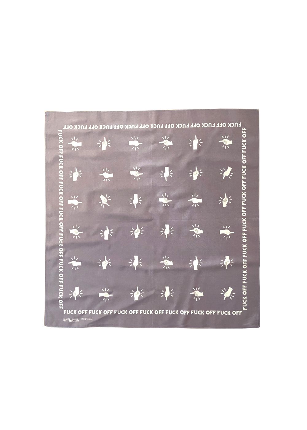 【ラスト1点】Fuck off bandanna (PURPLE) / オリジナル レーヨン バンダナ