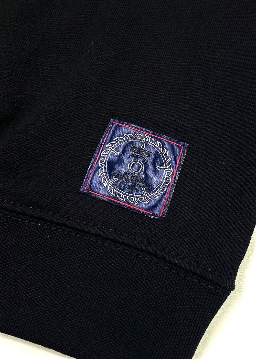 Short Sleeve Sweat (BLACK) / ロゴ刺繍 半袖 クルーネック スウェット / セットアップ可能