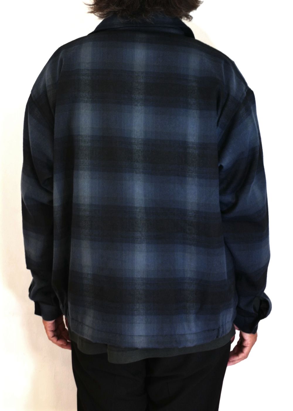 HIDE AND SEEK - CHECK HARRINGTON JACKET (BLACK) / オンブレチェック ハリントン ジャケット |  LOOPHOLE