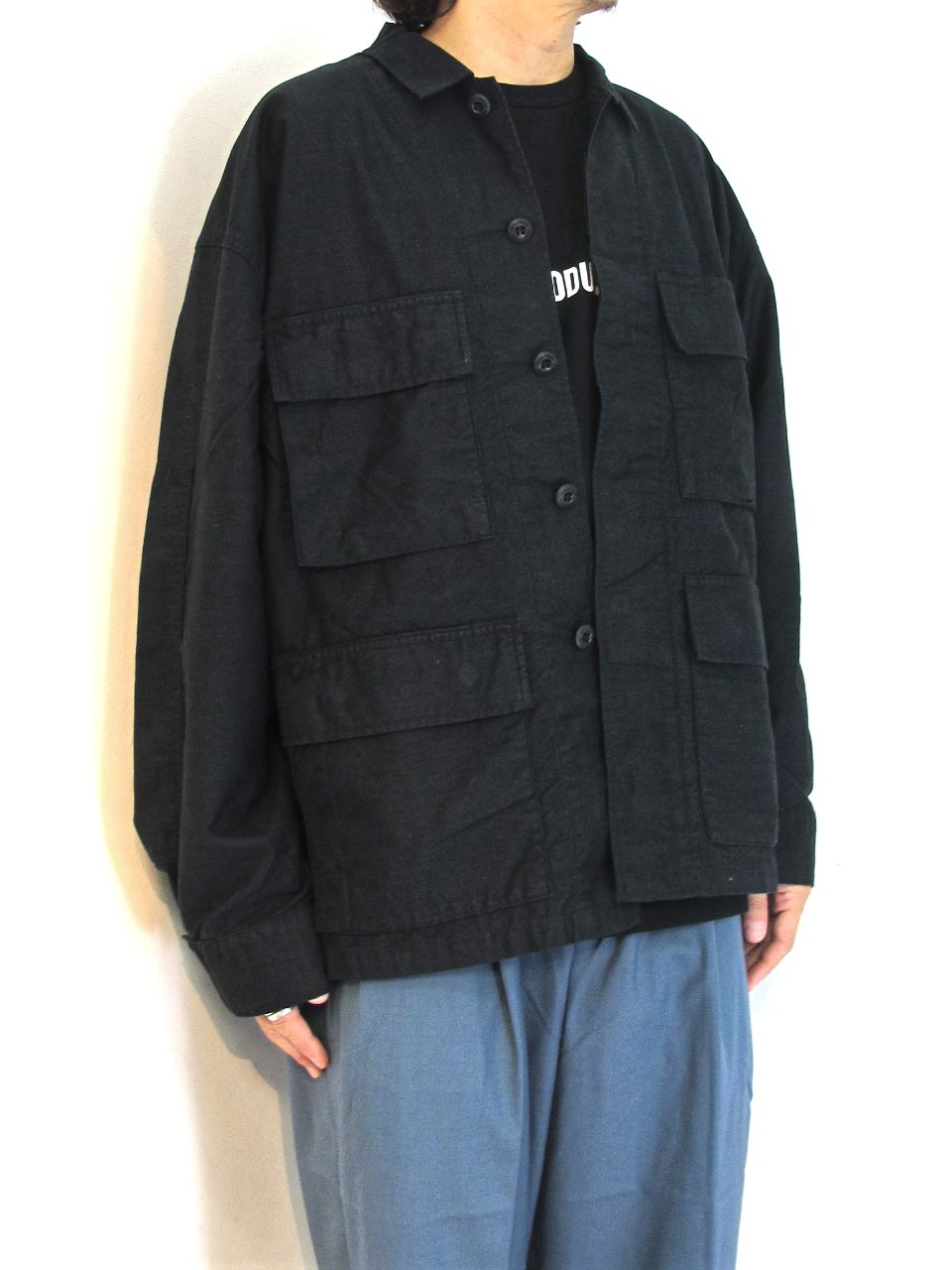 COOTIE PRODUCTIONS - 【ラスト1点】BACK SATIN BDU JACKET (BLACK 