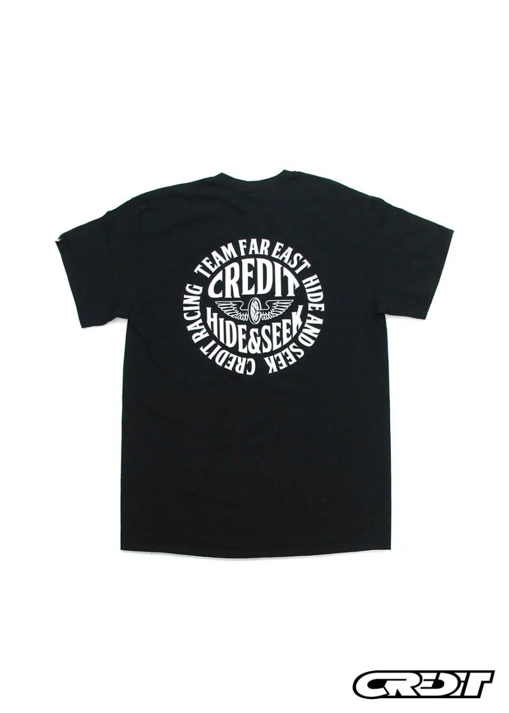 × CREDIT S/S TEE (BLACK) / クレジット コラボT