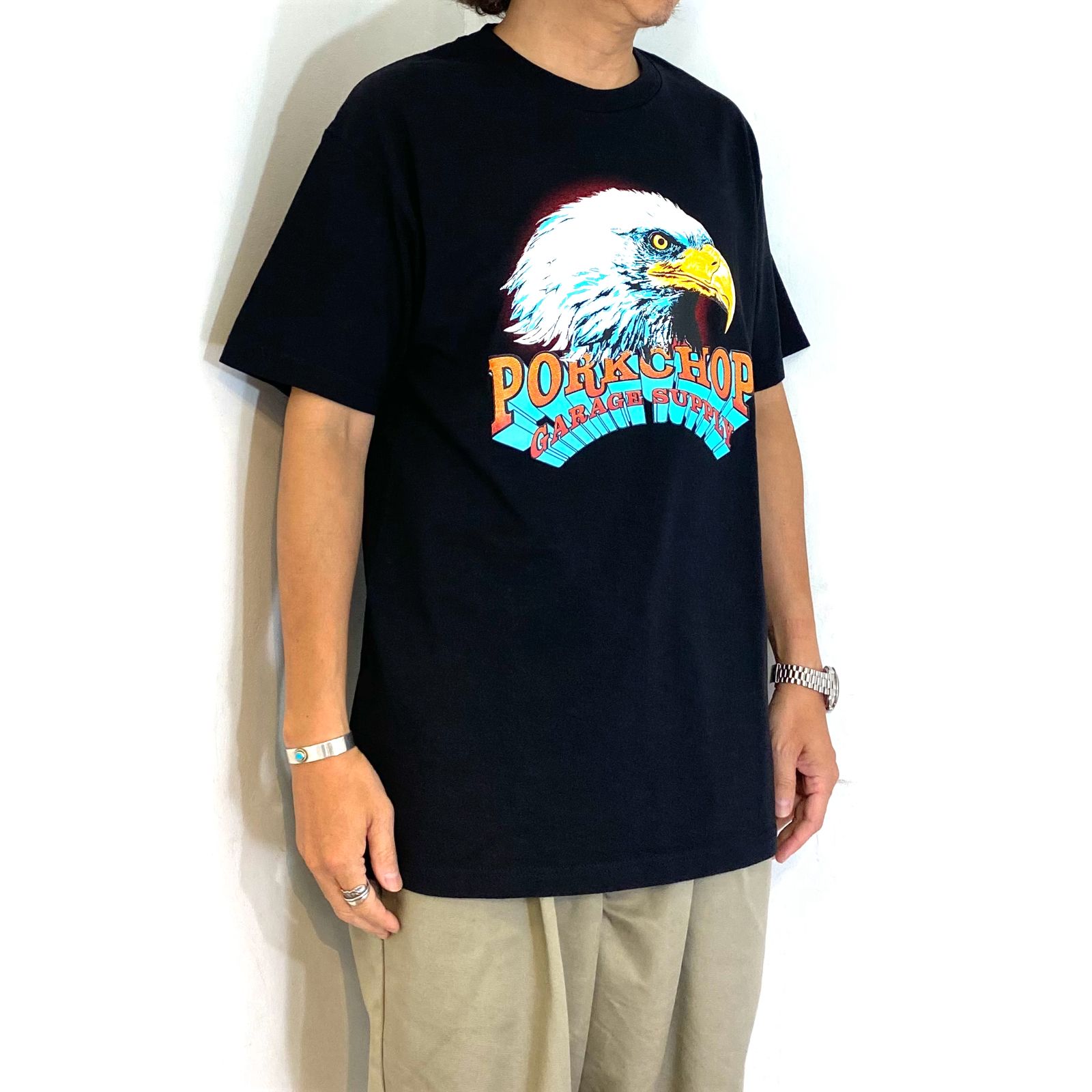 T-SHIRT EAGLE (×MASSES) (BLACK) / マシス コラボレーション Tシャツ