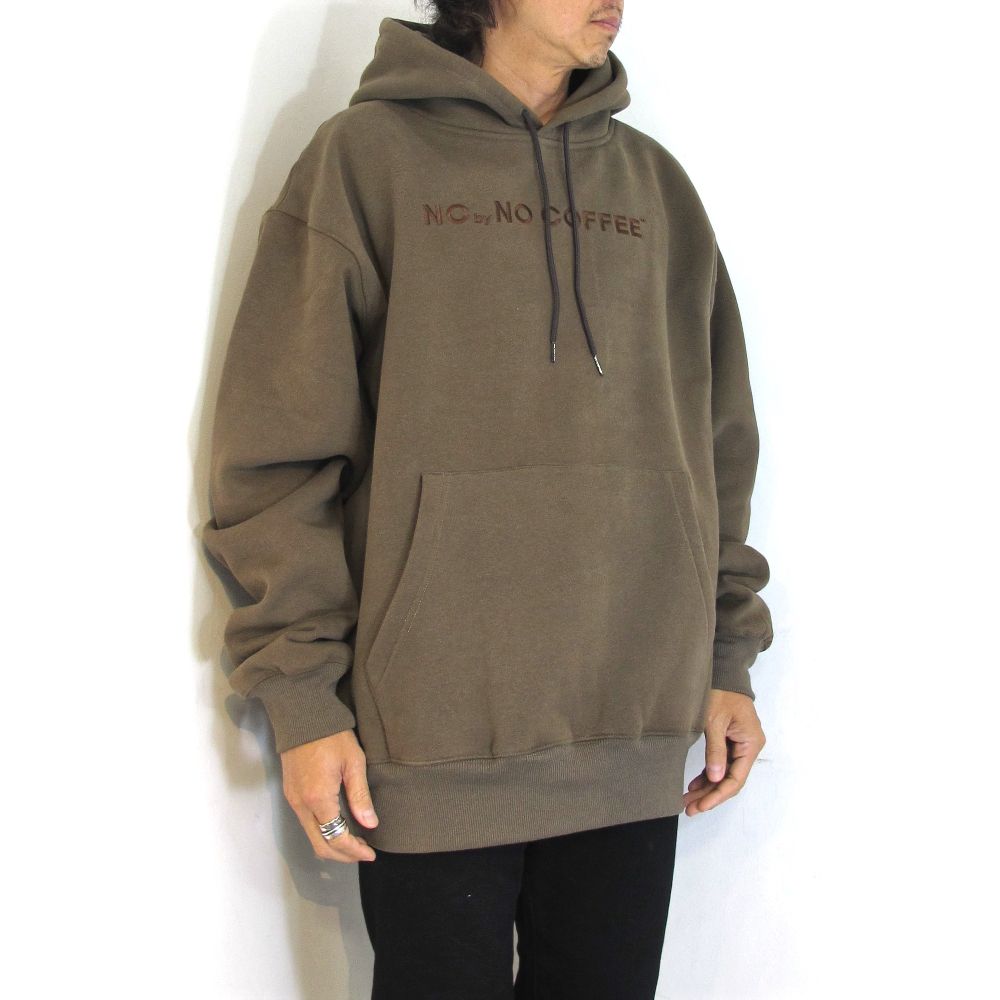 ヘビーオンスビックシルエットパーカー (BROWN)