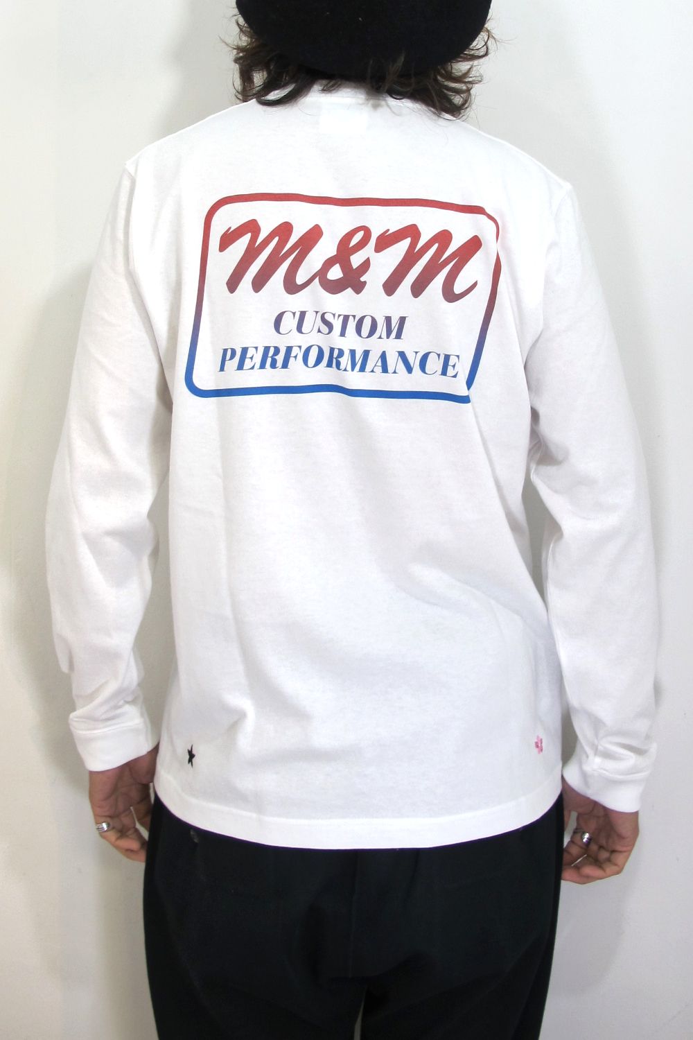 PRINT L/S TEE (WHITE) / ×TAMAGAWA DINER コラボロンT