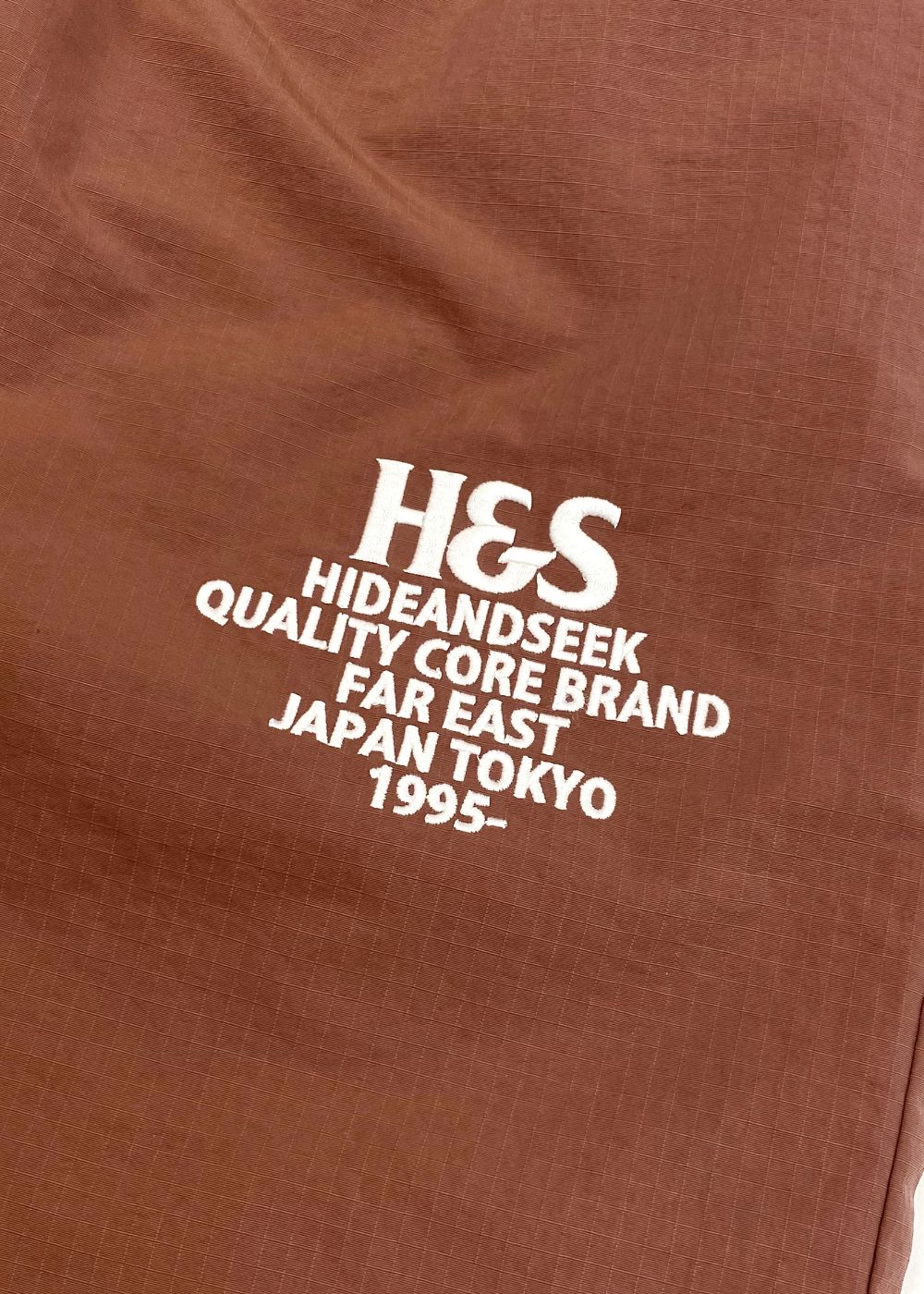 Nylon Easy Short (BROWN) / ロゴ刺繍 イージーショーツ