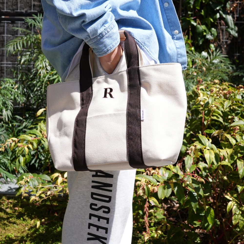R9 MIDIUM TOTE BAG (IVORY) / 定番 キャンバス トート バッグ