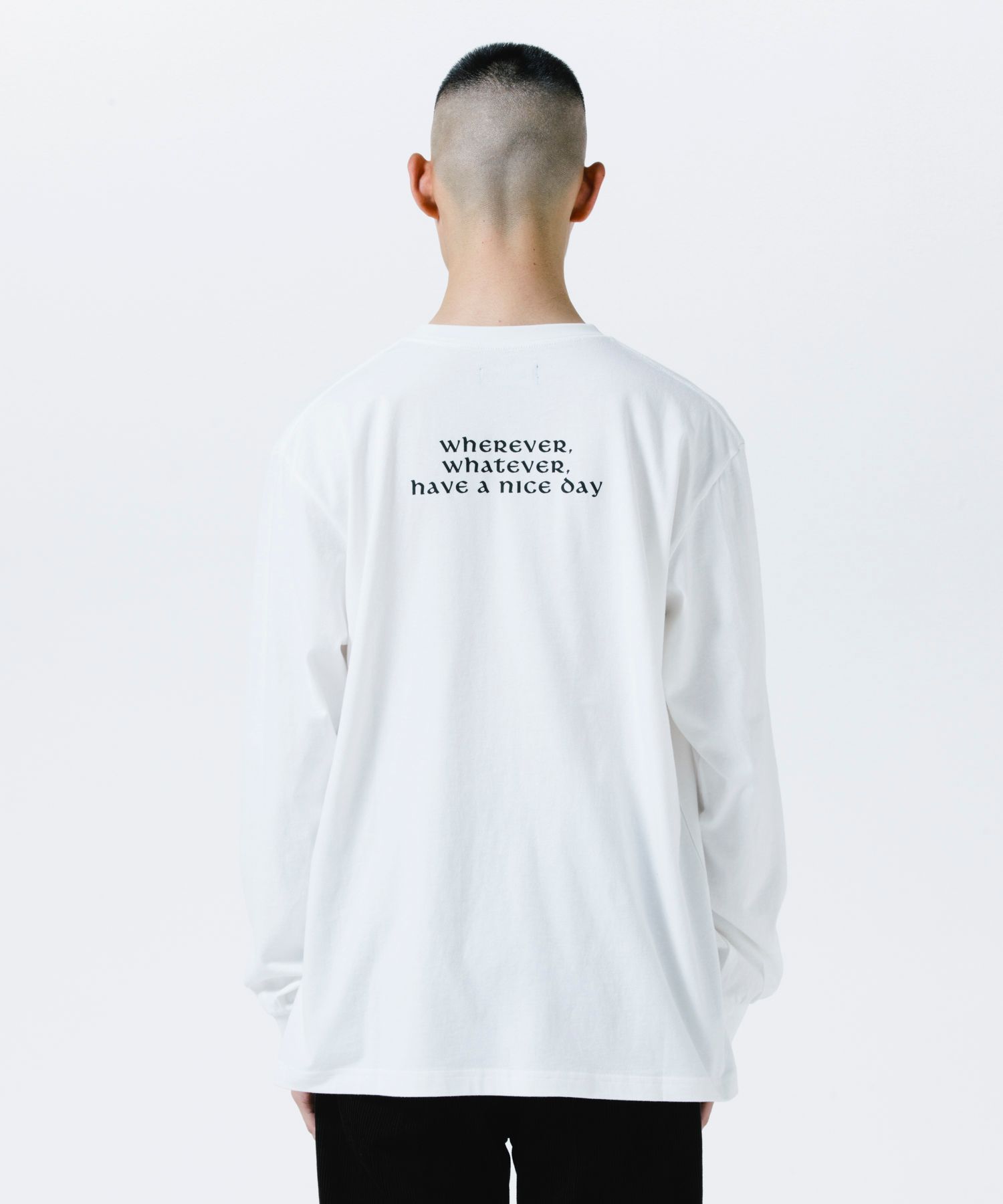 R9 PHOTO LS TEE (WHITE) /  オリジナル フォトプリント Tシャツ