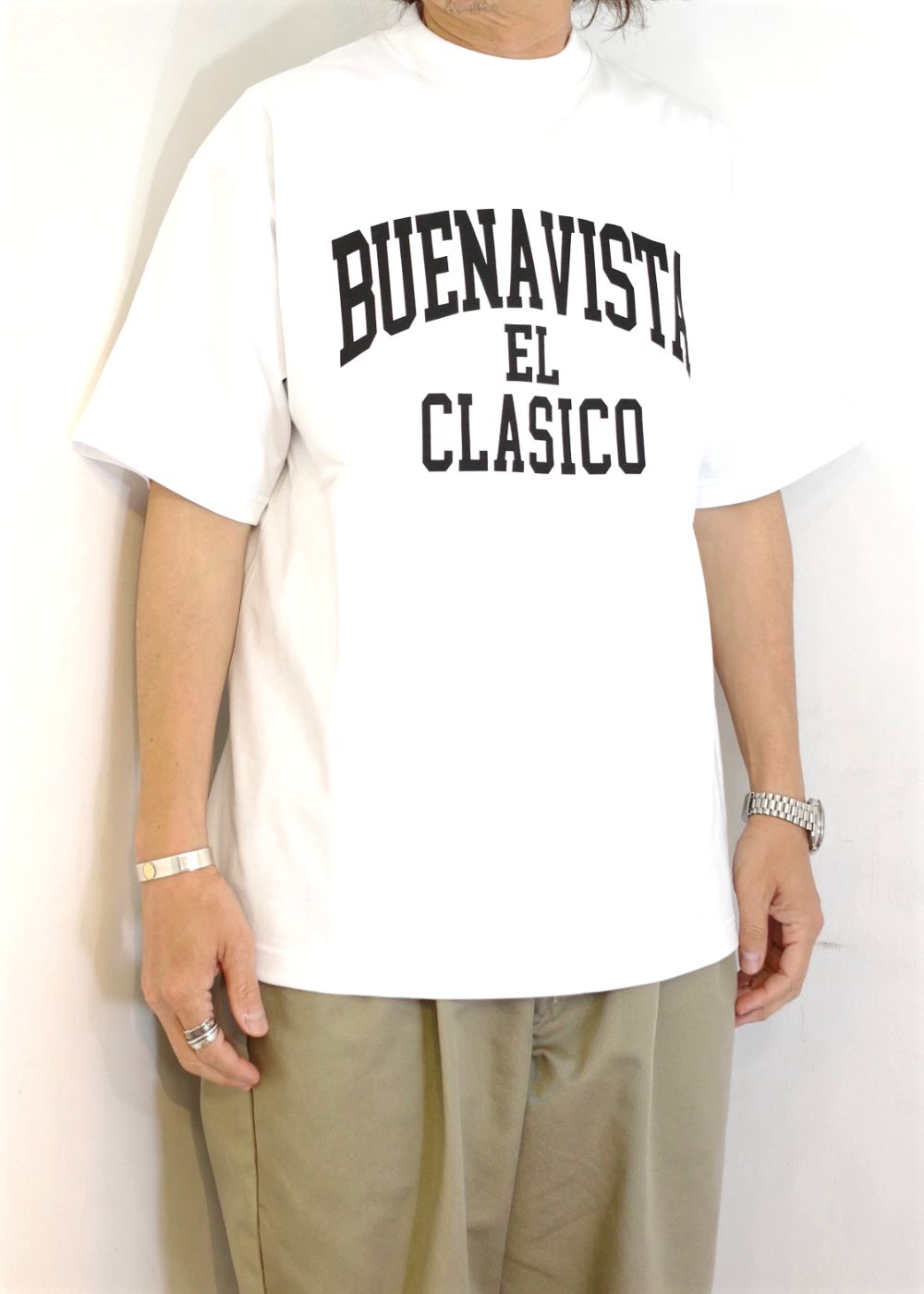 BV college logo tee (WHITE) / カレッジ ロゴ Tシャツ