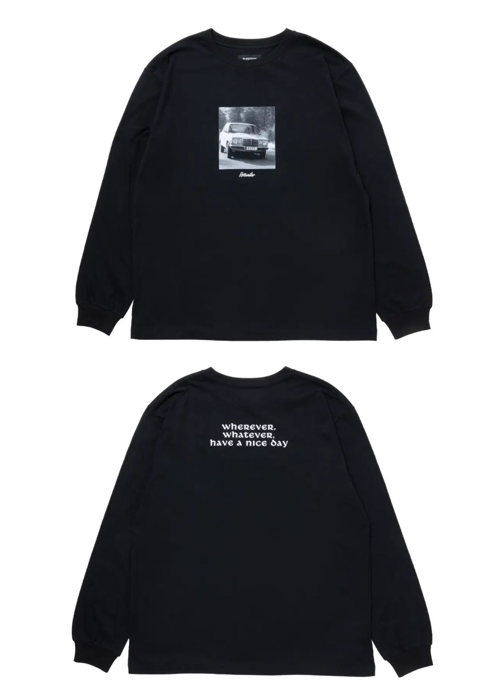 【ラスト1点】R9 PHOTO LS TEE (BLACK) /  オリジナル フォトプリント Tシャツ