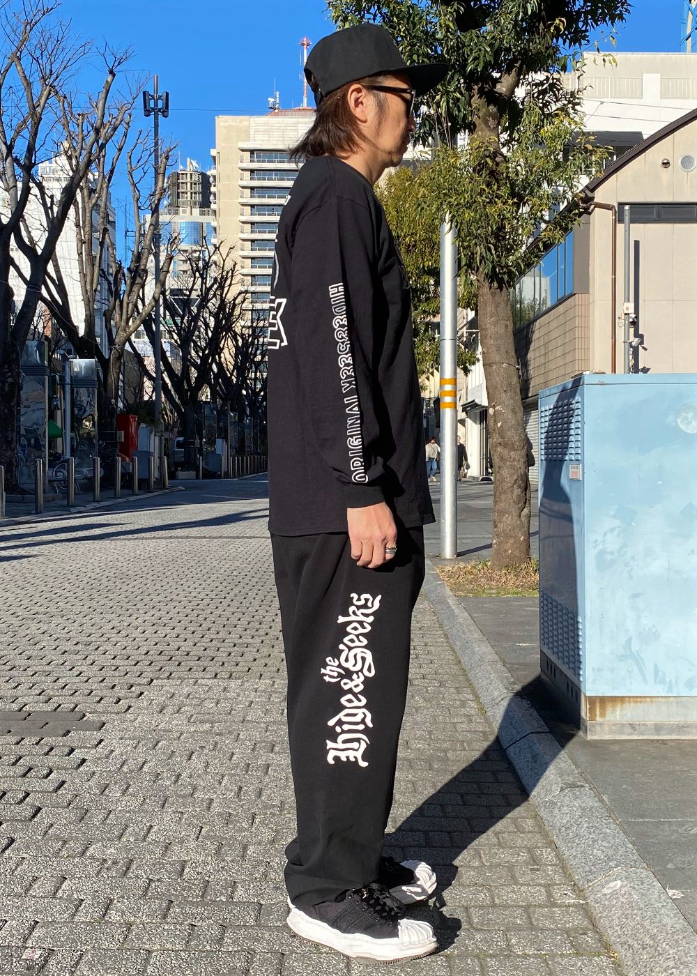 Original H&S L/S Tee (BLACK) / 西浦徹 コラボ ロンT