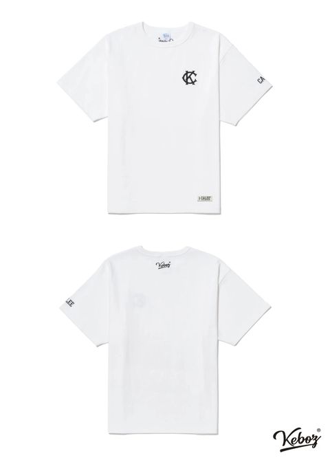 × KEBOZ CLASSIC LOGO S/S TEE (WHITE) / ケボズ コラボ Tシャツ