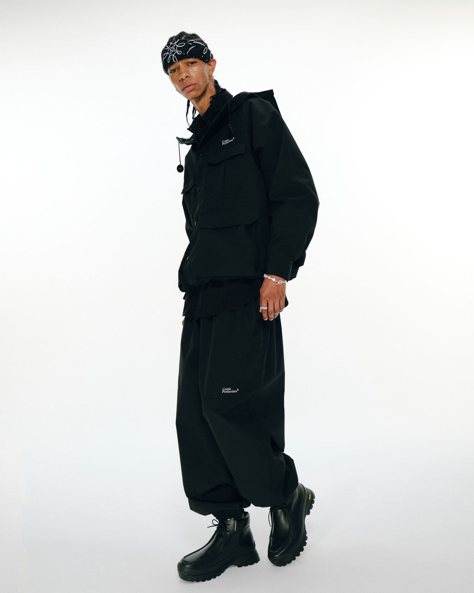 COOTIE PRODUCTIONS - T/C Weather Hooded Shell Jacket (BLACK) / セットアップ  マウンテンパーカー / セットアップ可能 | LOOPHOLE