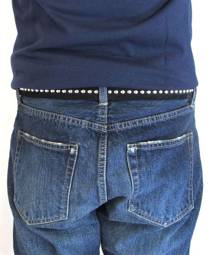 Suede Leather Studs Belt / ナロータイプ スウェードレザー スタッズベルト