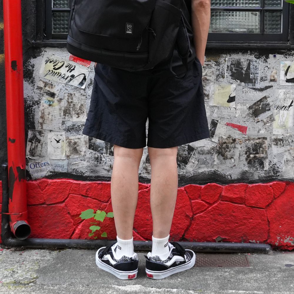 Nylon Easy  Short (BLACK) / ロゴ刺繍 イージーショーツ