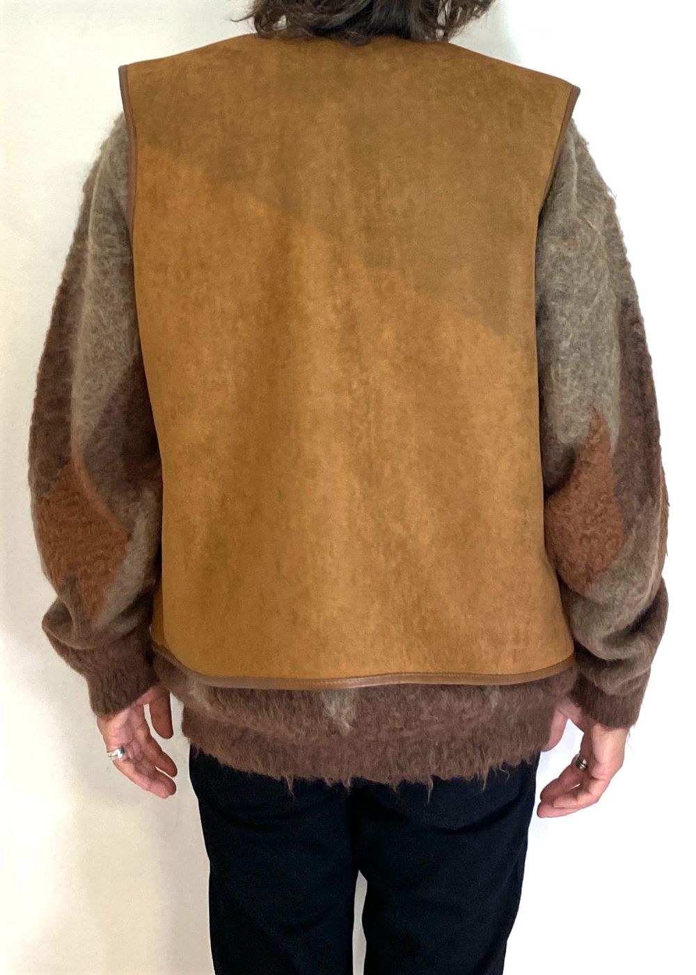 Vegan Mouton Vest (BROWN) / ビーガン ムートン ベスト