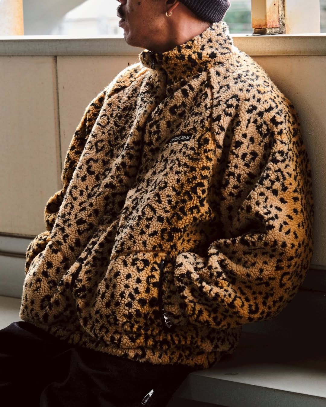 REVERSIBLE FLEECE JACKET (BLACK×LEOPARD) / リバーシブル フリース ジャケット