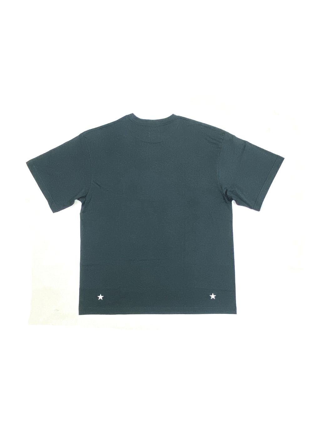 PRINT TEE (GRAYISH GREEN) / ステンシル ロゴ プリント Tシャツ