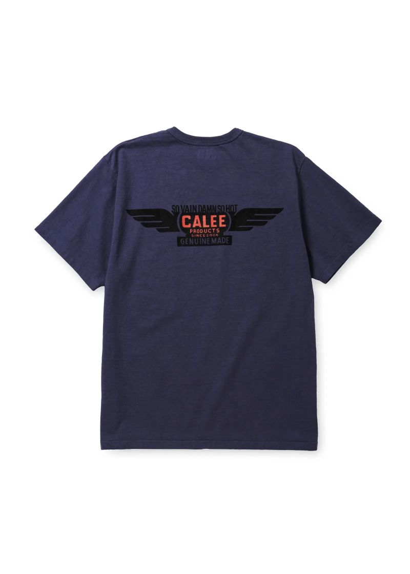 BINDER NECK WING LOGO VINTAGE TEE ＜NATURALLY PAINT DESIGN＞ (DARK PURPLE) / ×ナチュラリーペイント コラボ Tシャツ