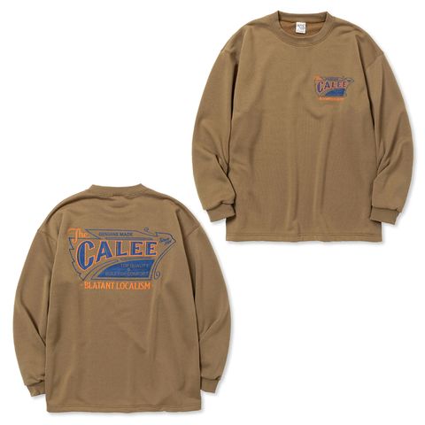 【ラスト1点】AEROKNOT OLD SIGN BOARD L/S SW TEE ＜NATURALLY PAINT DESIGN＞ (OLIVE) / オールドサインボード オリジナル クルーネック スウェット