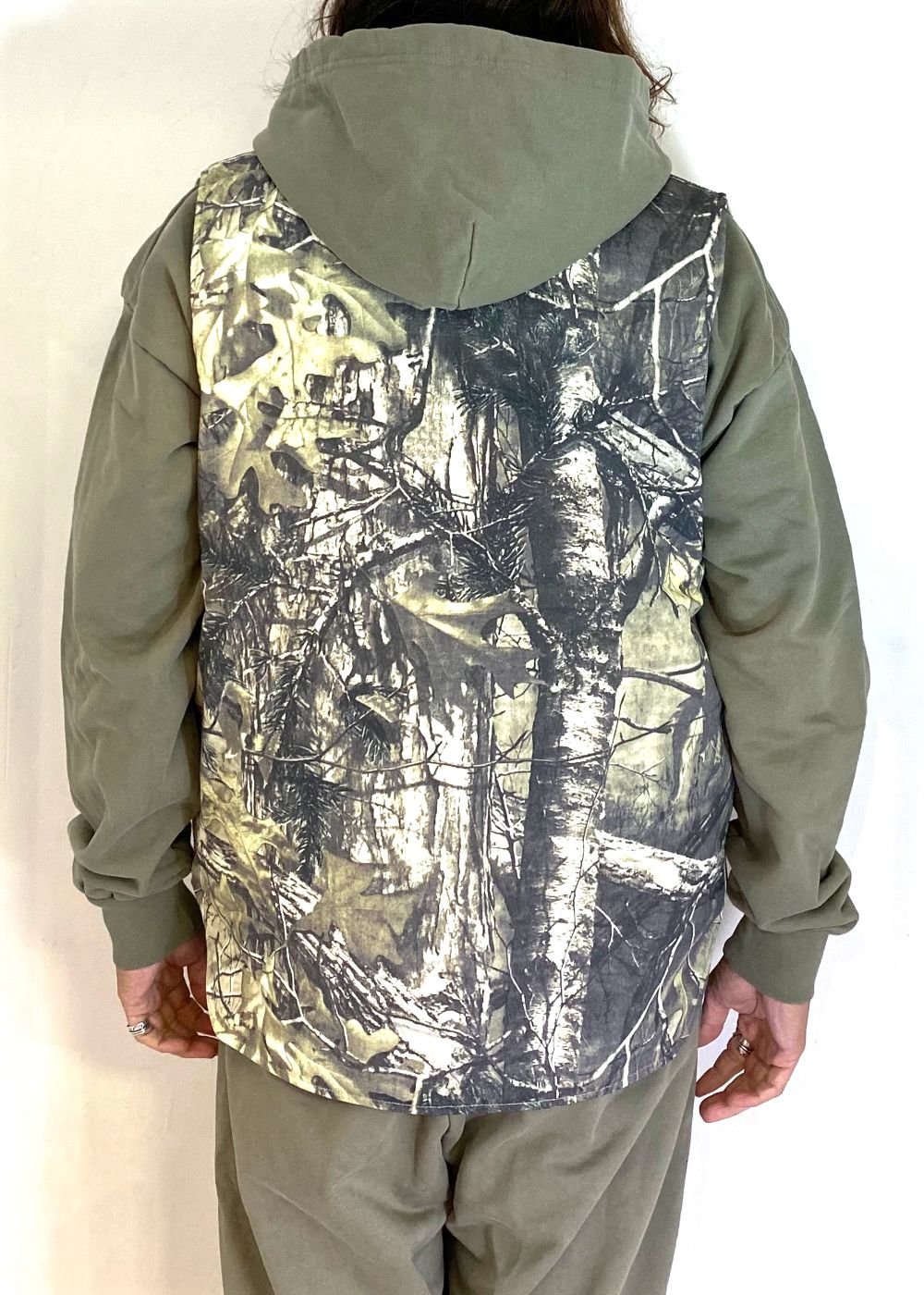 Camo Zip Work Vest (BEIGE CAMO) / オリジナル カモフラージュ ワークベスト / セットアップ可能