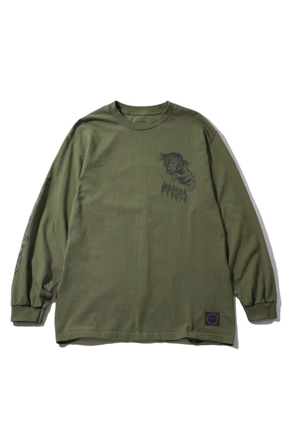 M&M CUSTOM PERFORMANCE - PRINT L/S TEE (×MASSES) (OLIVE) / マシス