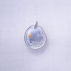 KARAKUSA Top L with Gold Point S (SILVER) / 24金Sポイント大唐草メタルトップ