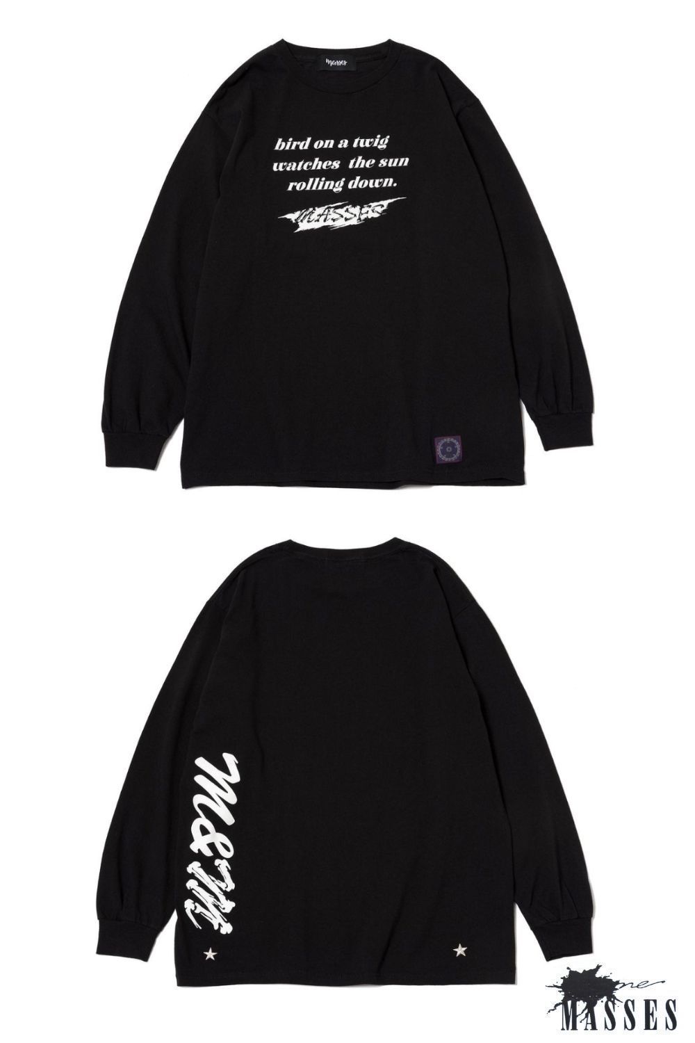 M&M CUSTOM PERFORMANCE - PRINT L/S TEE (×MASSES) (BLACK) / マシス