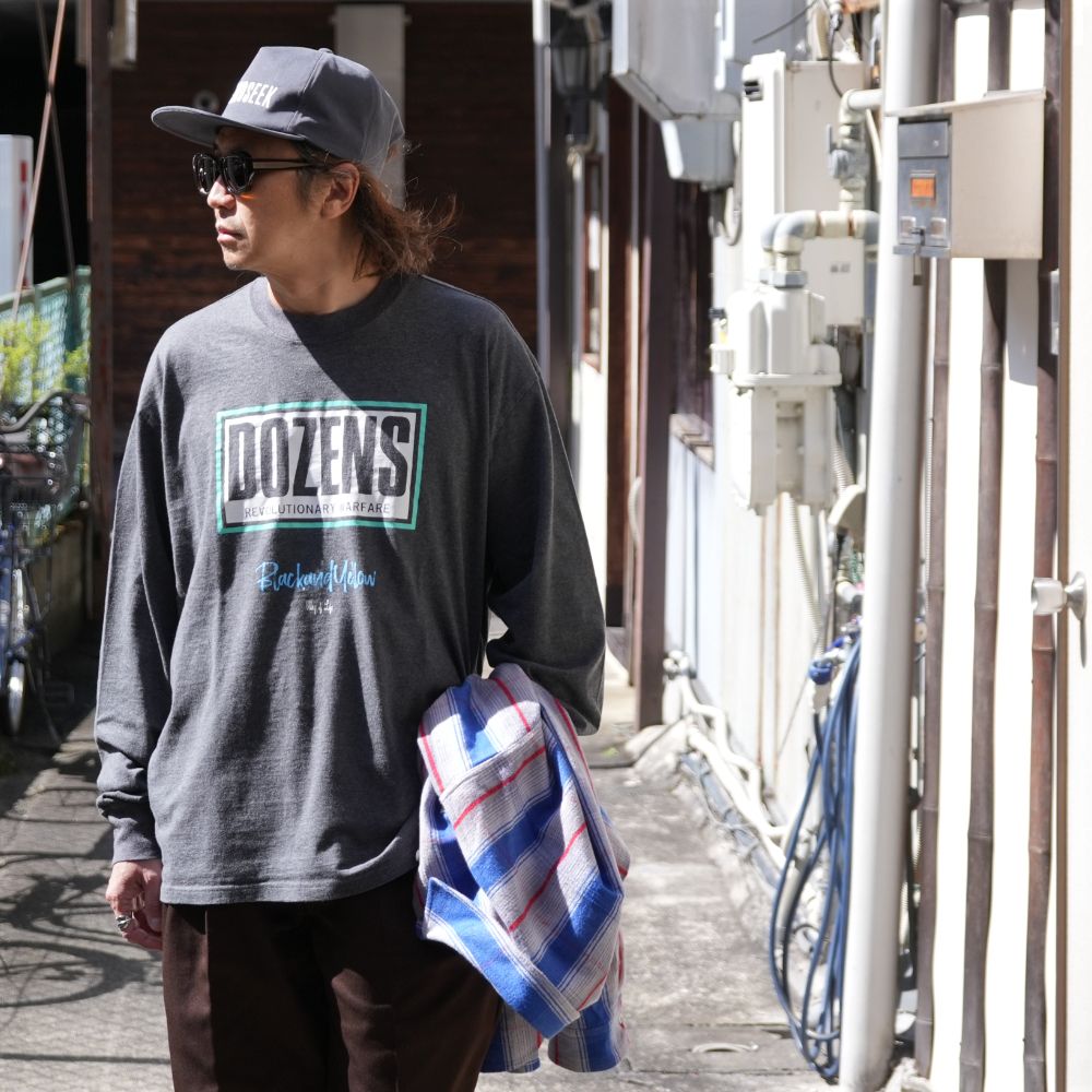【ラスト1点】FRAME DOZENS L/S TEE (CHARCOAL) / フレーム ダズンズ ロング Tシャツ