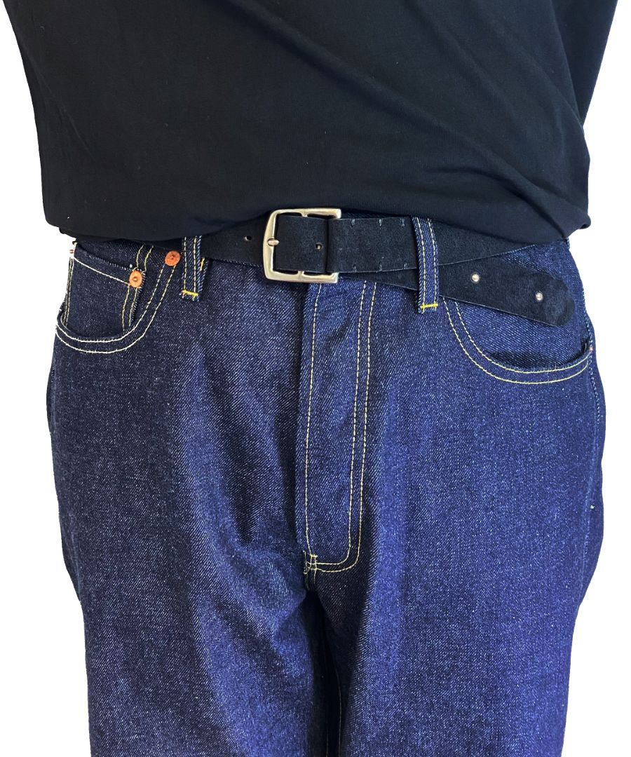 Suede Leather Belt (BLK)  / スウェード レザーベルト