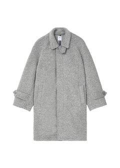 WOOL BALMACAAN COAT "Balmacaan" (GRAY) / ウール バルマカーン コート