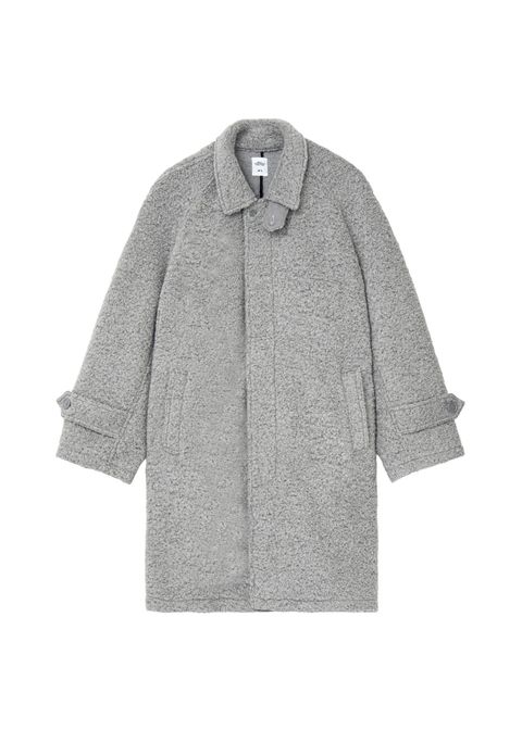 WOOL BALMACAAN COAT "Balmacaan" (GRAY) / ウール バルマカーン コート
