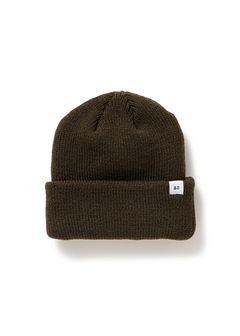 ACRYLIC WATCH CAP "ROBERT" (OLIVE) / オリジナル アクリル ニットキャップ