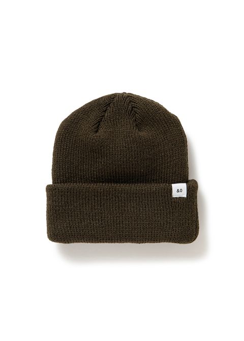 ACRYLIC WATCH CAP "ROBERT" (OLIVE) / オリジナル アクリル ニットキャップ