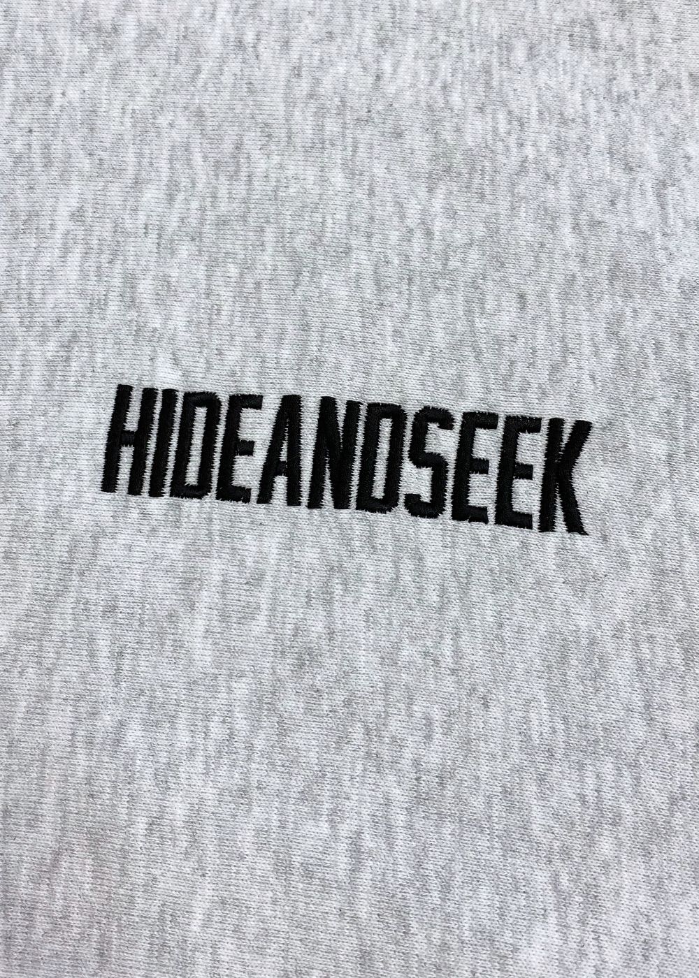 HIDE AND SEEK - COLLEGE ZIP HOODED SWEAT SHIRT (HEATHER GRAY