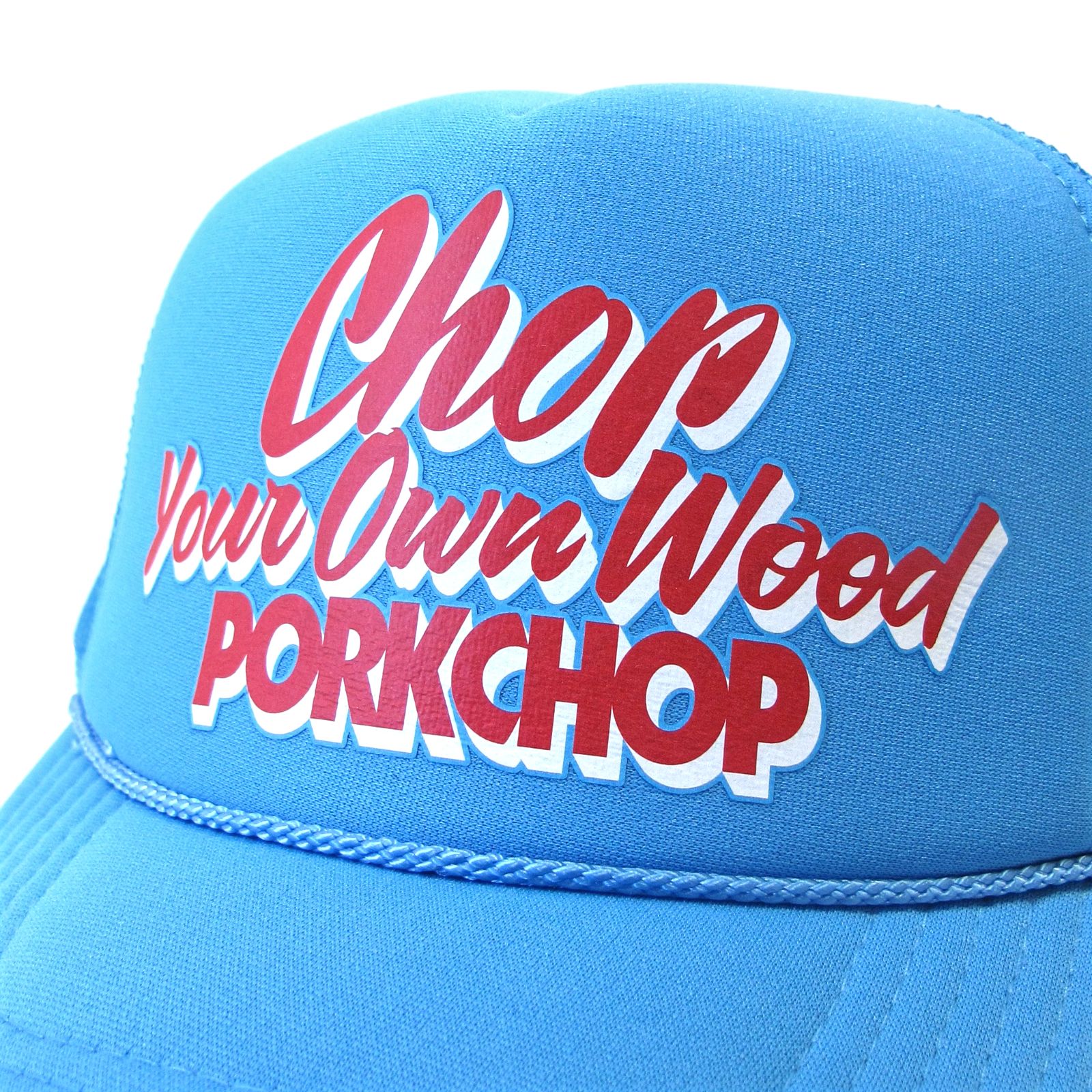 CHOP YOUR OWN WOOD CAP (COLUMBIA BLUE) / プリントメッシュキャップ - フリーサイズ