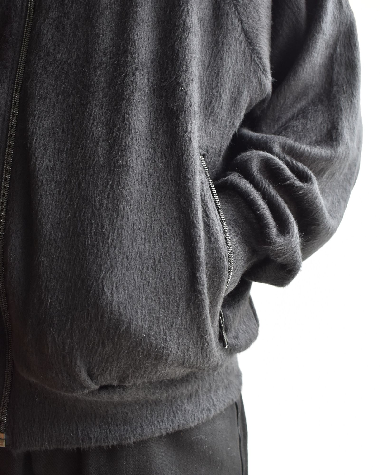 A.Wool Shaggy Track Jacket (CGR) /  ウール シャギー トラック ジャケット