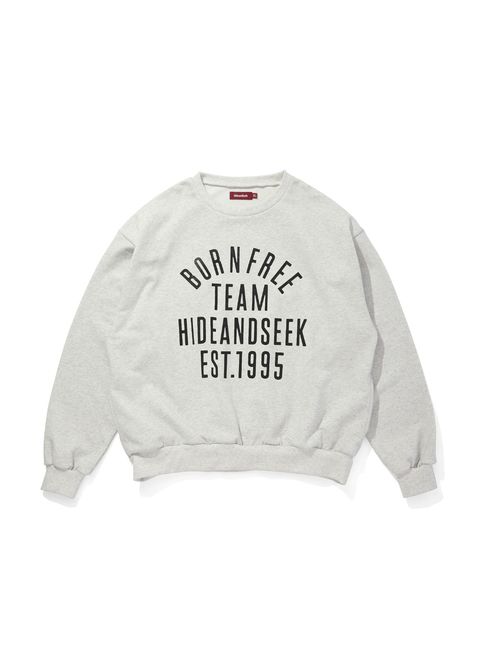 College Sweat Shirt (LIGHT GRAY) / オリジナル セットアップ クルーネック スウェット / セットアップ可能
