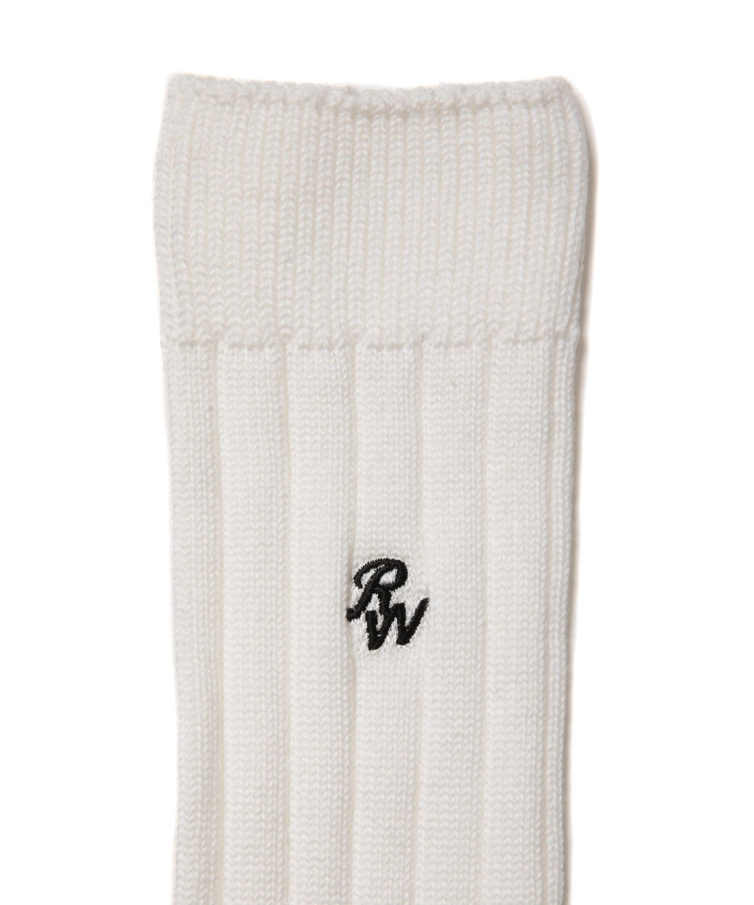R9 PURPLE SOX (WHITE) / ×パープルズ コラボ ジャガードロゴ ソックス