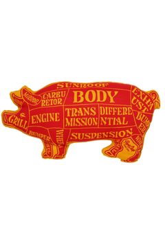 PORK CUSHION (RED/ORANGE) / ポーククッション