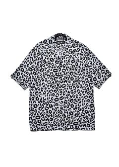 ×WDS Lips Leopard Print Open Collar SH (LGR) / ウィンダンシー コラボ レオパードリップ シャツ / セットアップ可能