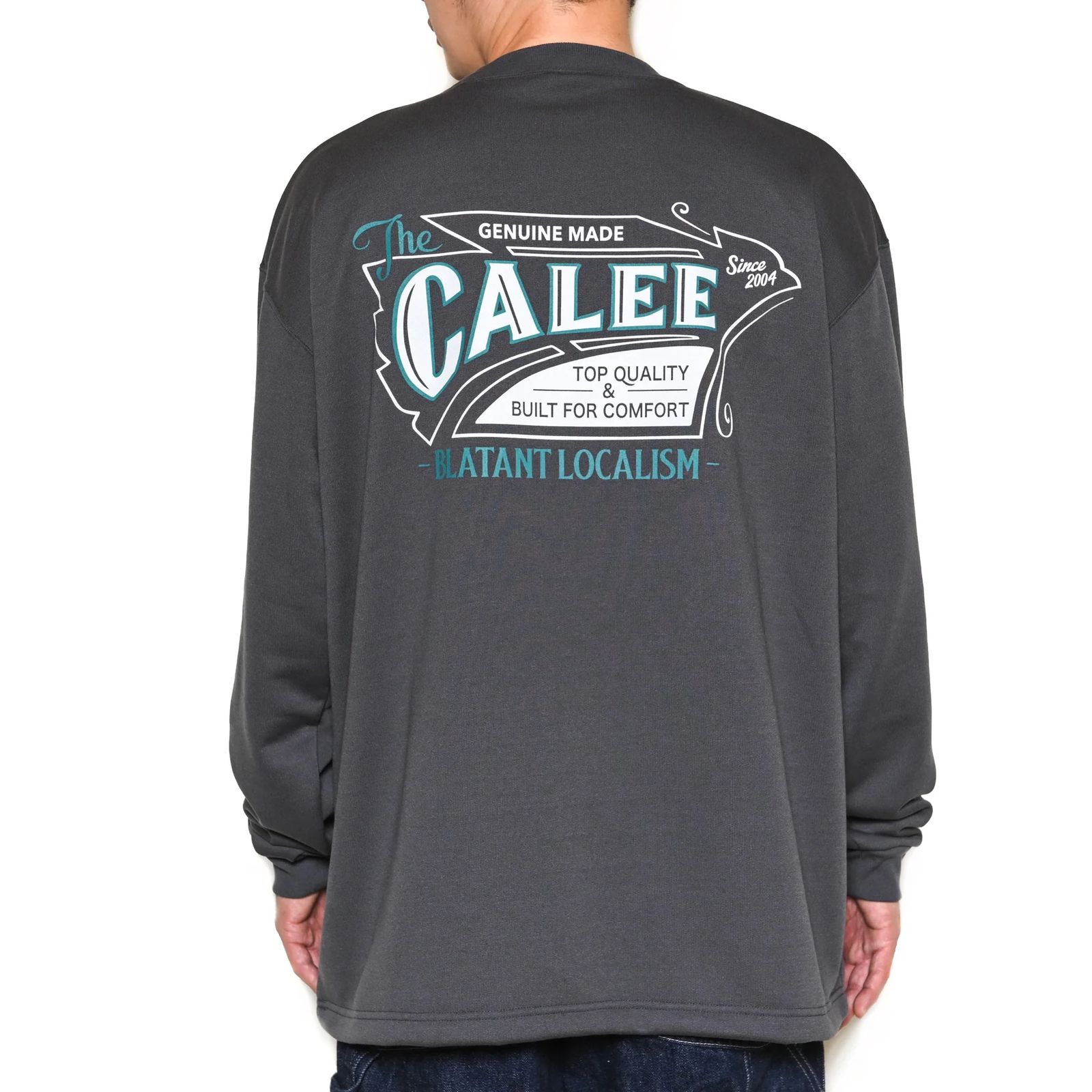 CALEE - AEROKNOT OLD SIGN BOARD L/S SW TEE ＜NATURALLY PAINT