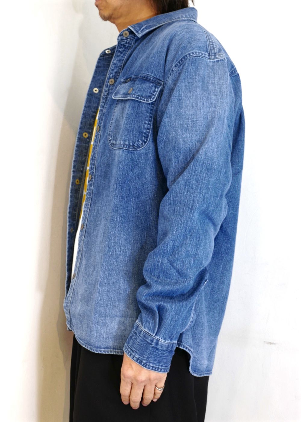 【ラスト1点】DENIM WORK SHIRT (INDIGO) / デニム ワーク シャツ